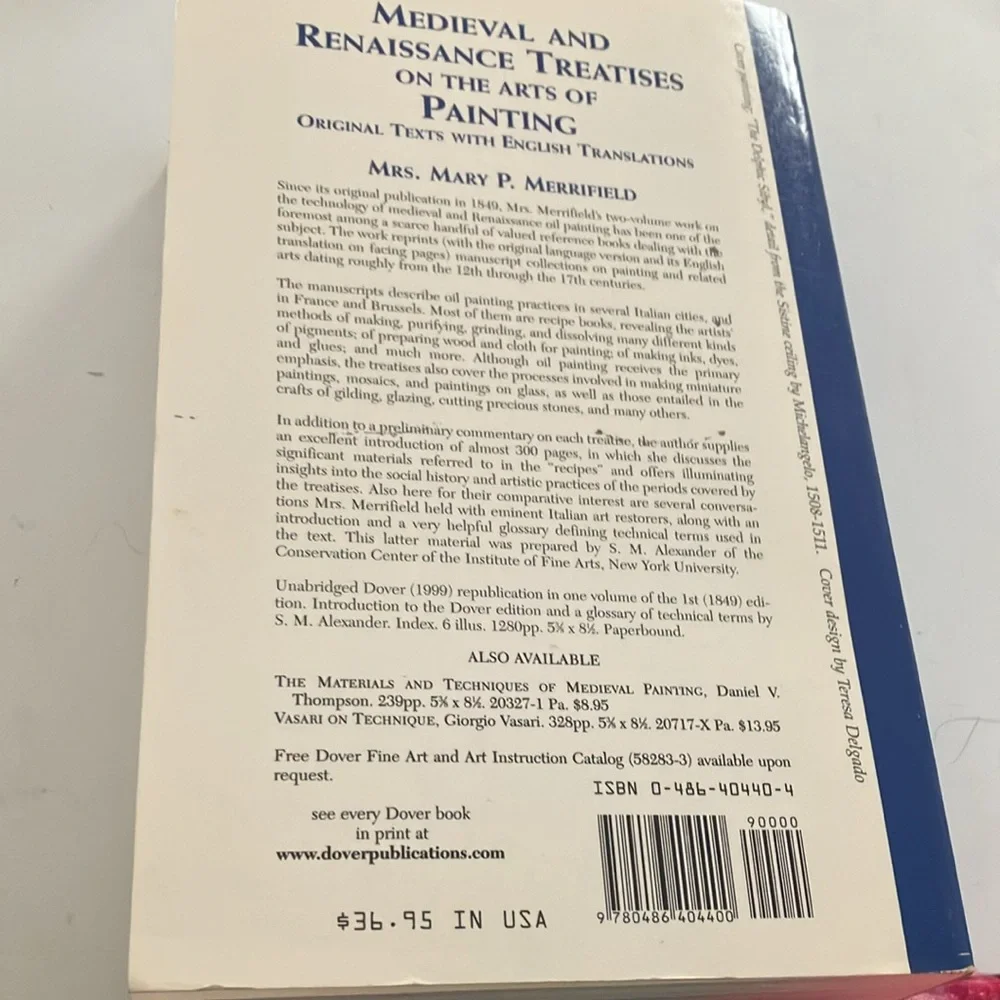 Medieval and renaissance treatsies on the art of painting   Closet1